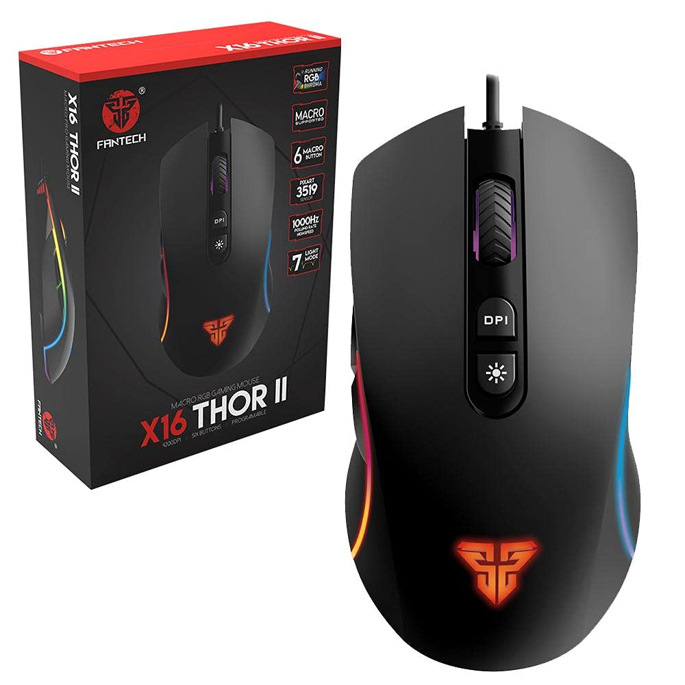 FANTECH MOUSE USB  X16 THOR BLACK