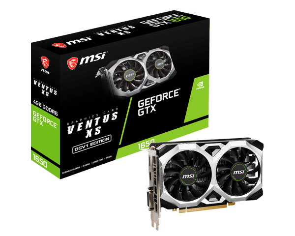 Msi vga geforce gtx 1650 d6 ventus xs ocv1 4gb gddr6