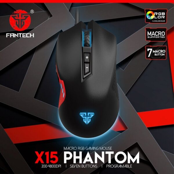 FANTECH MOUSE X15 PHANTOM 4800DPI 7 BUTTONS RGB