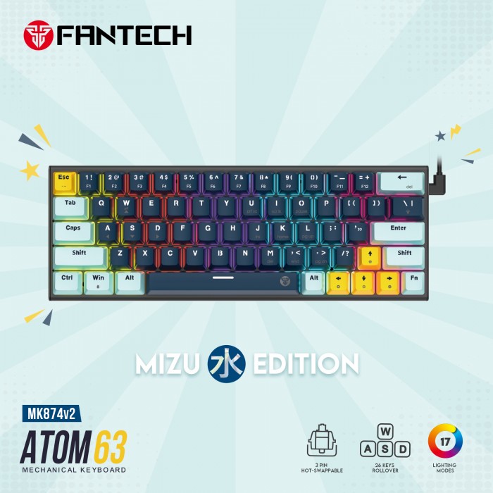 FANTECH MK874V2 ATOM 63 RGB MECHANICAL