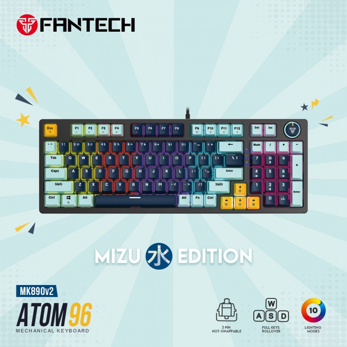 FANTECH MK890V2 ATOM 96 RGB MECHANICAL GAMING