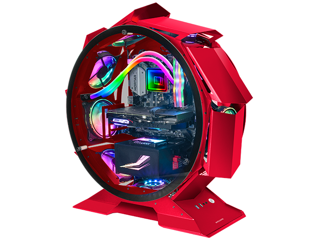 Mars Gaming Mcorb Premium Custom red Micro Atx Case